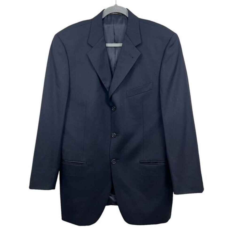 Joseph Abboud Dark Navy Blue Suit Jacket 40R W34 Sports Coat Business Semiformal
